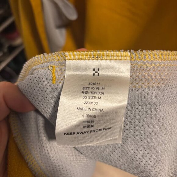 Haglöfs Frost Mid Hoodie, Mustard Yellow Lightweight Fleece (Men Size M) - Picture 5 of 5